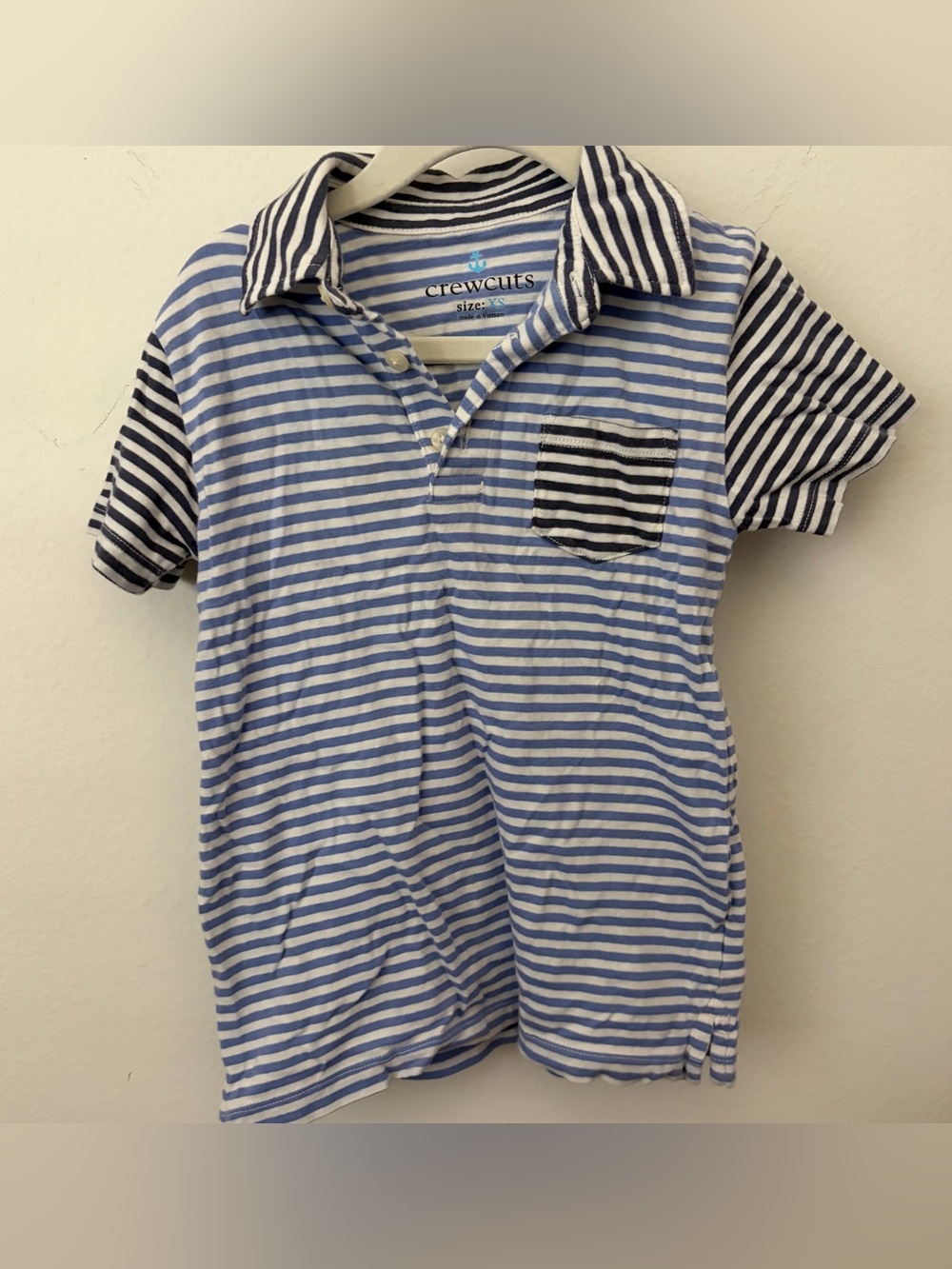 Crewcuts Blue & Navy Striped Polo Shirt